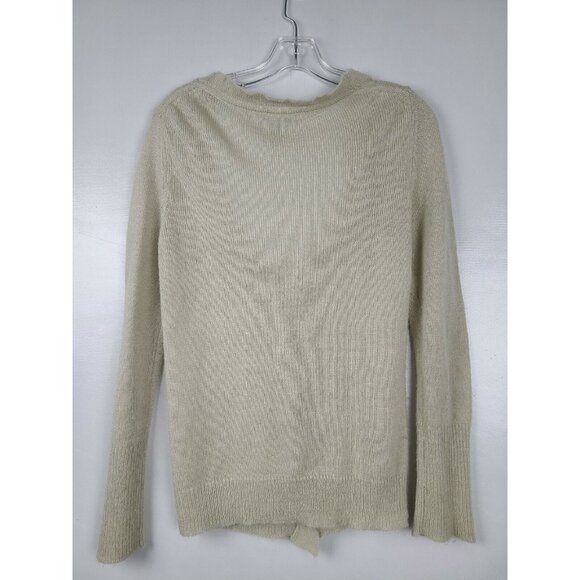 Modbe Womens Button Front Cardigan Small Beige Long Sleeve Ruffle Fairy - Picture 2 of 7